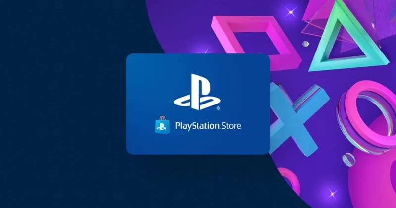 Plusieurs cartes PSN de différents montants sur fond sombre gaming